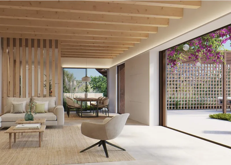 Newly built sustainable farm with infinity pool and open design near Santanyí and Ses Salines, Mallorca. — photo 3