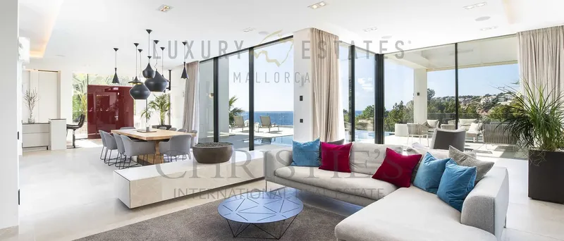 Modern new built villa with panoramic sea views in Port Andratx in the southwest of Mallorca — photo 9
