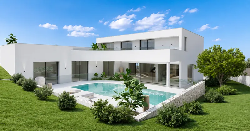 Building Plot with Approved Licence and Contemporary Villa Project in Nova Santa Ponsa — photo 1