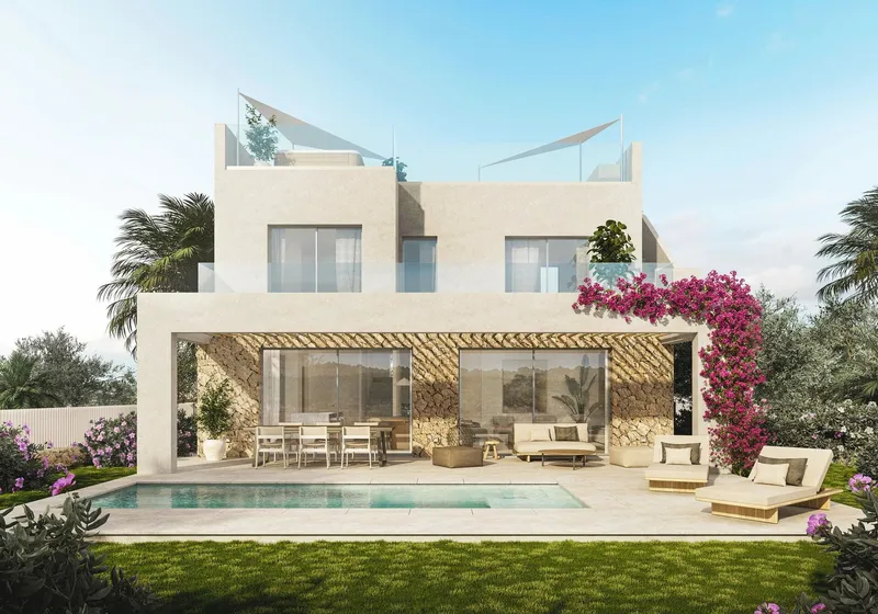 Villa with pool, roof terrace and panoramic views in Cala Figuera — photo 1