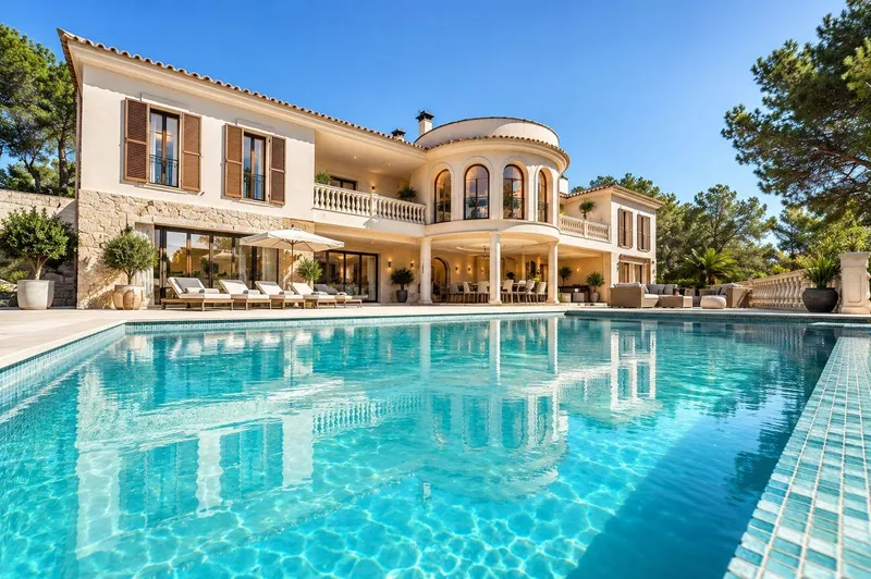 A detached house with 5 bedrooms and 5 bathrooms, featuring a swimming pool, garage, lift — photo 1