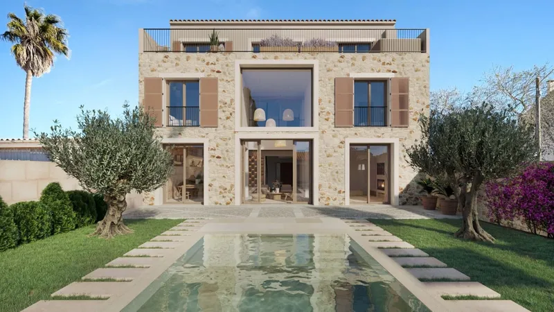 Luxury townhouse in Santanyí with elevator and whirlpool terrace — photo 1