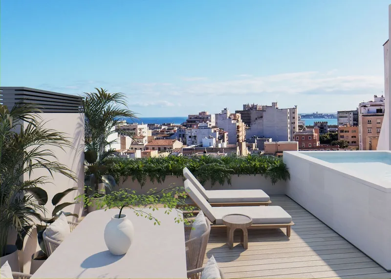 Triplex penthouse with private pool in Foners: contemporary design near the Mediterranean — photo 1