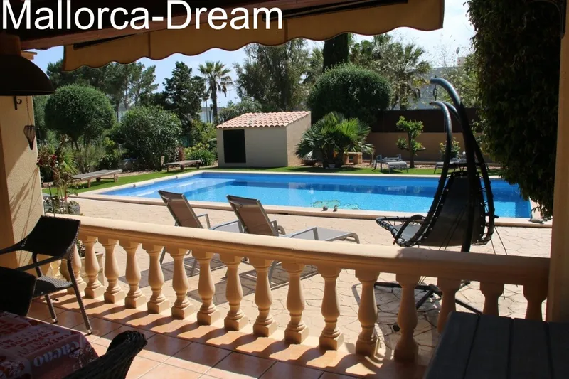 Sa Coma: Beachside chalet with large pool, orchard, central heating and air conditioning — photo 4