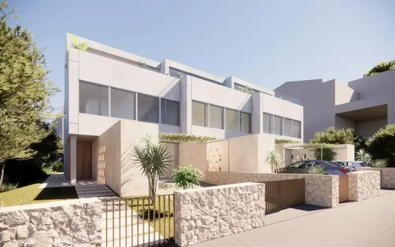 This impressive semi-detached villa combines modern design and functionality, located just 200 meters from Son Bauló beach and near — photo 1