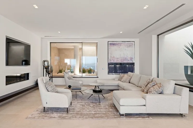 Exquisitely renovated frontline designer villa in Cala Vinyas—private beach access, pool, spa, and elevator — photo 3