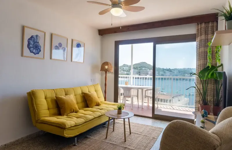 Bonito sexto piso reformado en Santa Ponsa con vistas espectaculares al mar y a toda la bahía, 3 habitaciones, 2 baños, cocina, salón, terra — photo 1