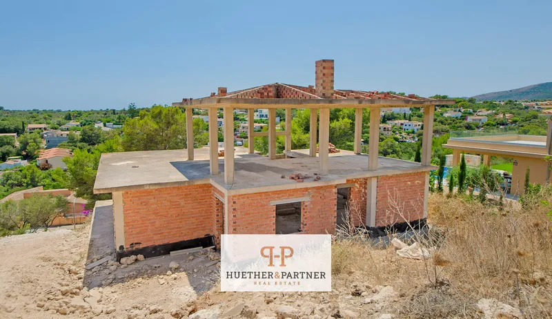 Plot with shell construction, sea view and pool for sale — photo 6