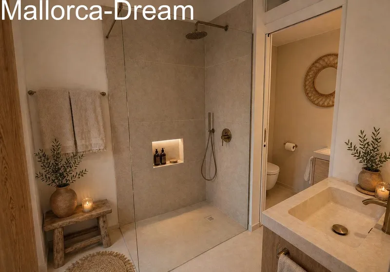 Son Servera: A unique townhouse with a sea-view roof terrace, air conditioning, underfloor heating, a heat pump and a solar panel system, situated in the historic — photo 10