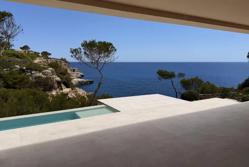 Modern and sunny newly built villa on the seafront in Cala Santanyi — photo 1