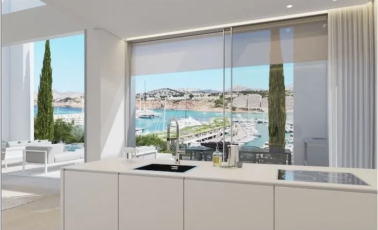 Firstline modern villa on a first class location with open views of the sea, the harbour and the coast of Nova Santa Ponsa — photo 7
