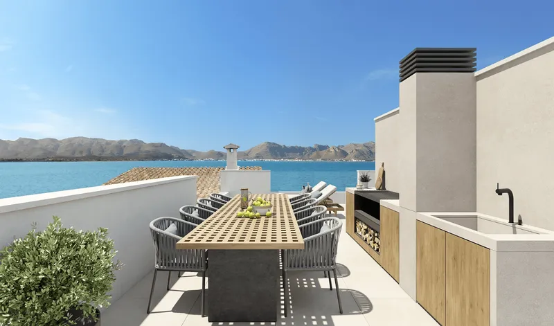 Terraced house with pool near Pollensa Bay, North of Mallorca — photo 1