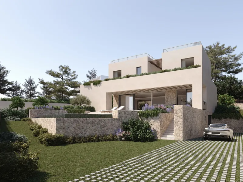 Villa in Cas Catala - House View with Pool — photo 2