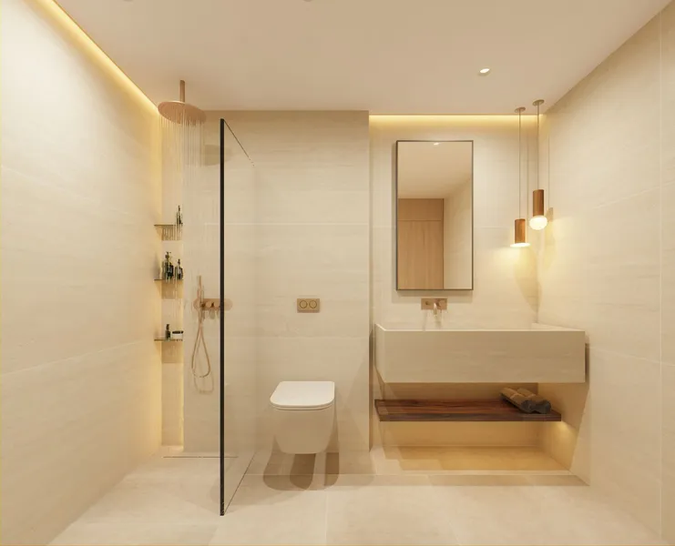 Privacy and light by the sea: full-floor home with communal pool in Foners — photo 4