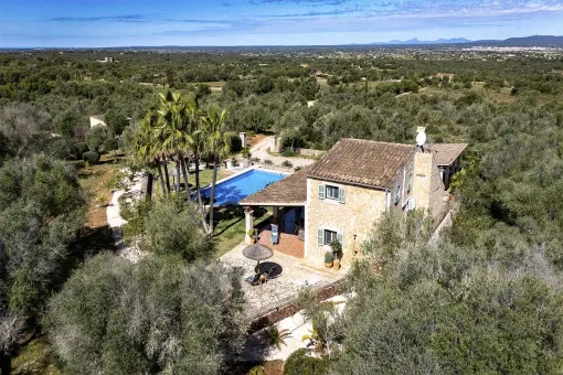 Campos, romantic natural stone finca with pool and holiday rental license between Santanyi and Campos — photo 2