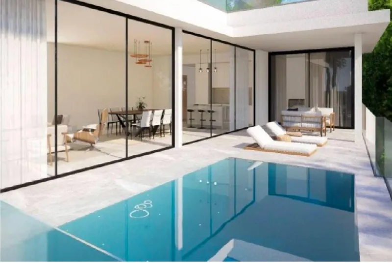 Villa in Costa den Blanes - Front view with pool terrace — photo 2