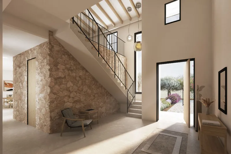 Spacious building plot with finca project and pool house near Campos — photo 3