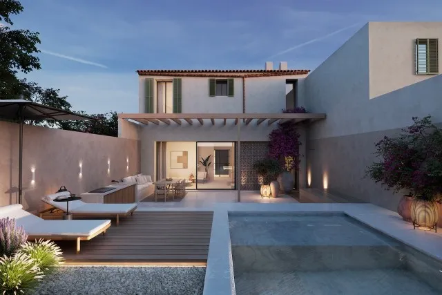 Newly renovated village house with pool for sale in Ses Salines, Mallorca — photo 1