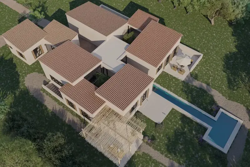 Located on more than 25,000 m² of private land, this newly built finca enjoys a quiet location between Selva and Campanet, two — photo 2