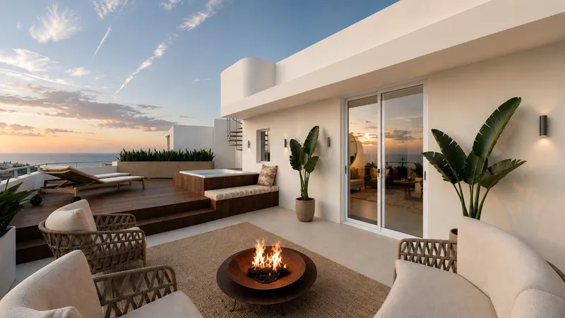 Modern penthouse with 2 spacious terraces and a partial ocean view in Portixol — photo 3