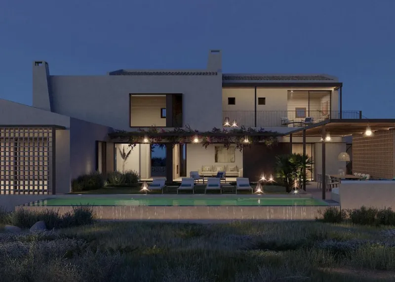 Newly built sustainable farm with infinity pool and open design near Santanyí and Ses Salines, Mallorca. — photo 8