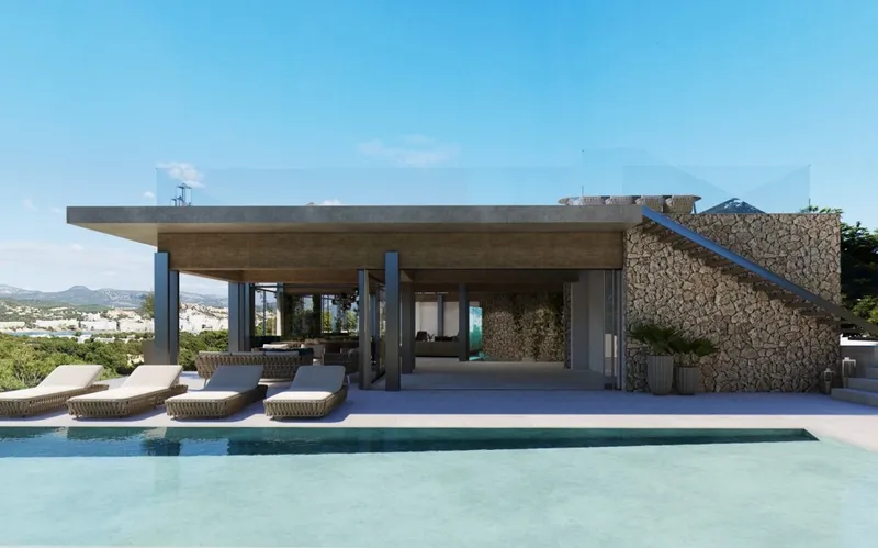 New construction project villa with sea view in Nova Santa Ponsa — photo 2