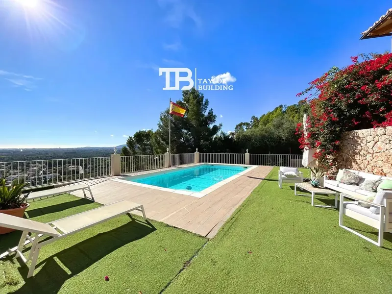 TaylorBuilding Real Estate sells this incredible detached house in Bunyola, in the Sa Font Seca urbanization, with 8 bedrooms and — photo 1