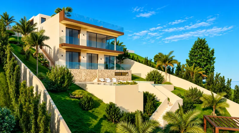 Plot with approved project for a luxury villa with sea views in Camp de Mar Mas — photo 5