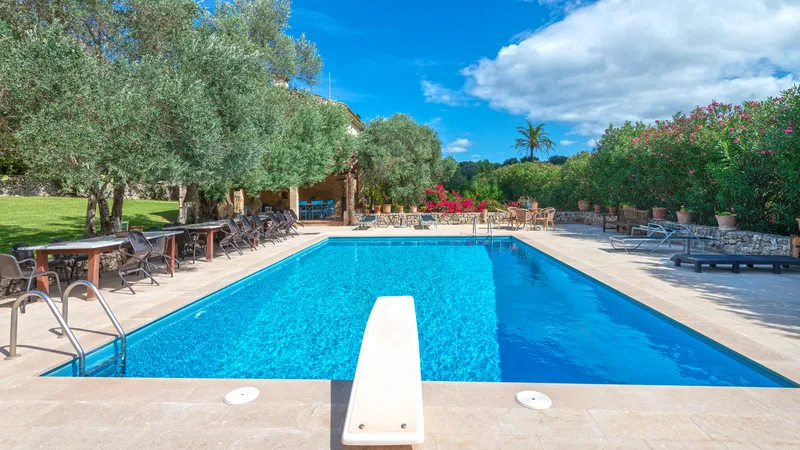 Finca with three guest houses with large pool landscape in Cala San Vicente — photo 2