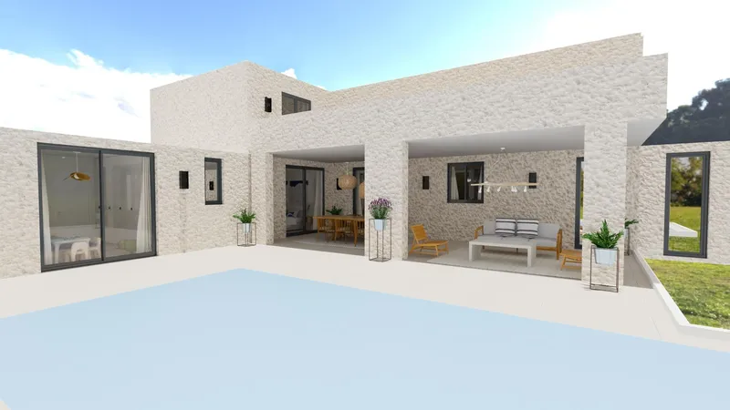 Rustic estate in Porreres with project for the construction of a single-family home with pool — photo 1