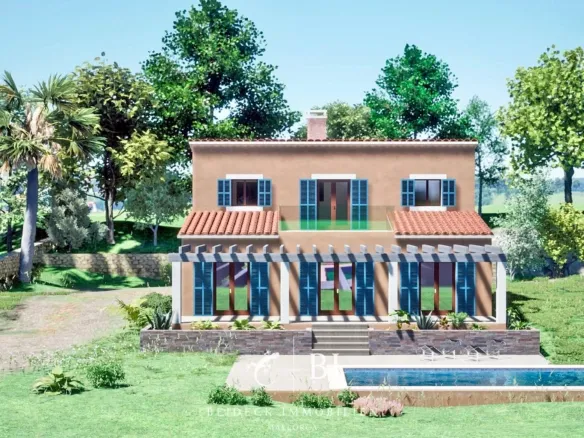 Interesting plot with approved finca project between Son Carrió and Cala Millor — photo 2