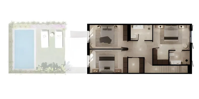 Newly built single-family home with pool and private rooftop terrace — photo 11