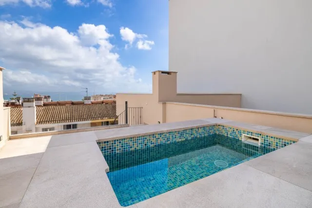 Modern townhouses with pools for sale in El Terreno, Palma, Mallorca — photo 1