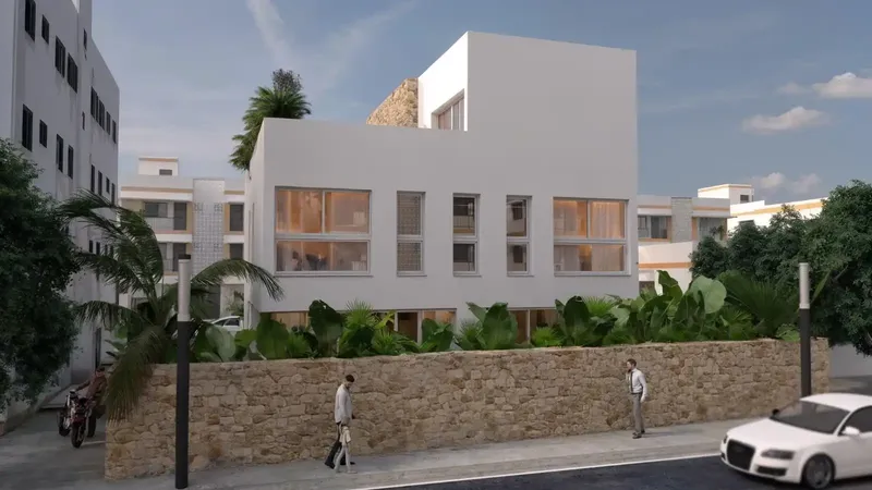In the same building, this luxury duplex ground floor combines contemporary design, private terraces (North 32.55 m2 · South 36.00 m2; t — photo 12