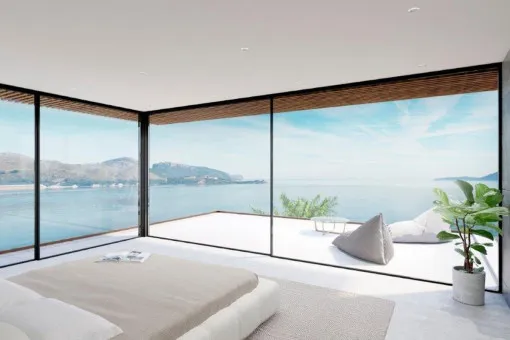 Puerto Alcudia, project including a minimalist chalet, finished construction, on the first sea line of Llenaire — photo 4