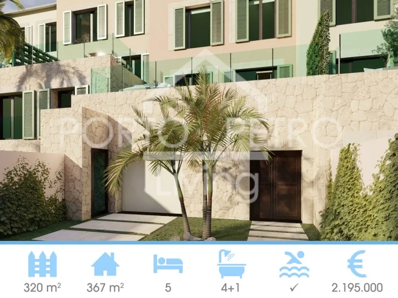 Ref. PRO192 – Newly constructed townhouse with elevator, pool and garage near the marina of Porto Petro — photo 1