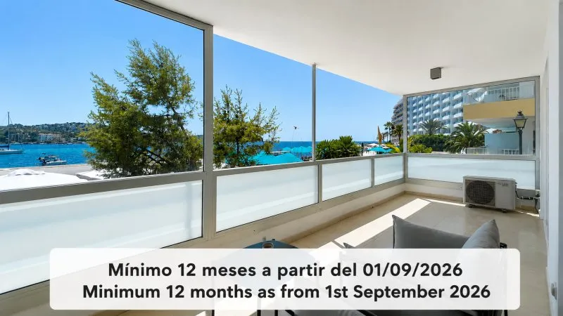 Santa Ponsa on the 1st sea line: Completely renovated, furnished 3-bedroom apartment for long-term rental — photo 1