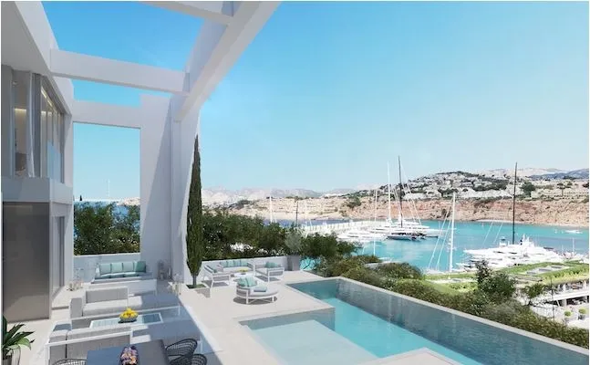 Firstline modern villa on a first class location with open views of the sea, the harbour and the coast of Nova Santa Ponsa — photo 2
