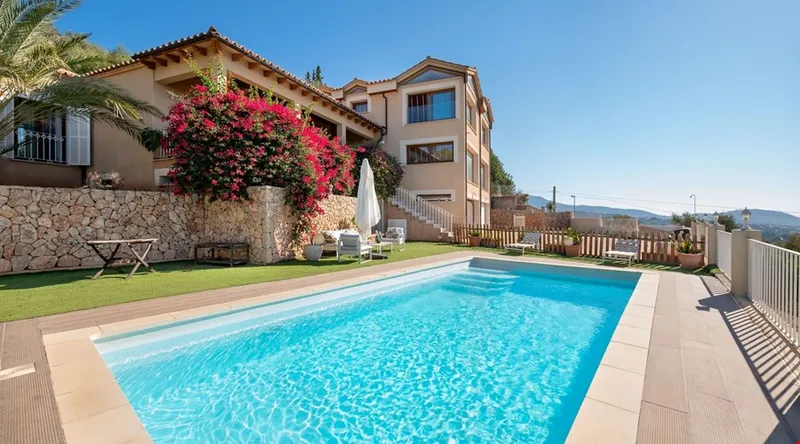 Spacious eight-bedroom symmetrical villa with pool and mountain views in Palma — photo 1