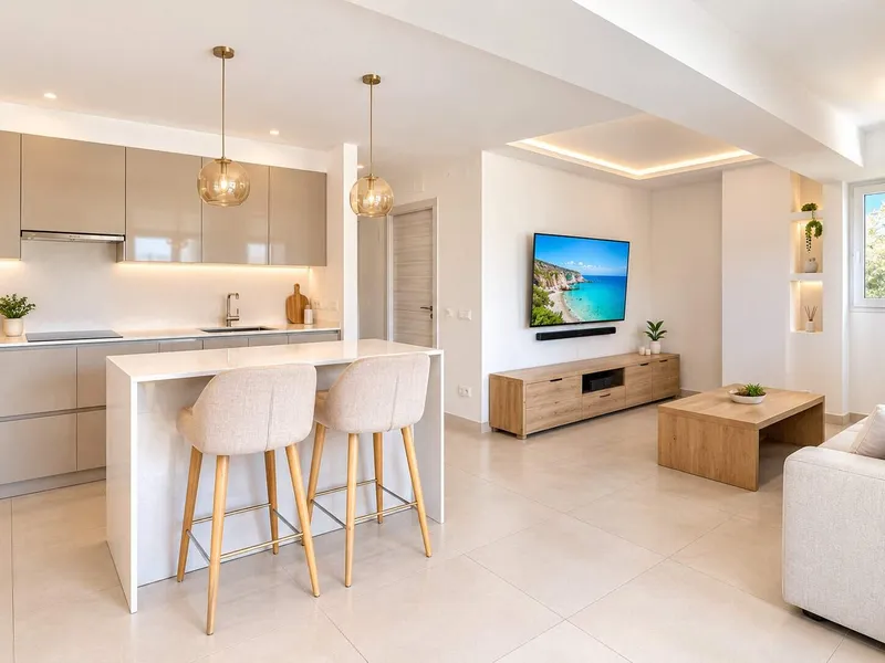 Renovated 82m² apartment with 2 bedrooms, bathroom and terrace for sale — photo 1