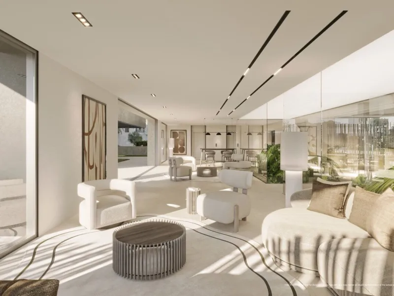Exclusive 3-room apartment in Palma with pool, gym, golf simulator, cinema, spa & communal boat - Palma de Mallorca - 3 bedrooms, 103.65 m² — photo 9