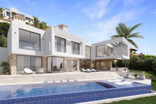 Santa Ponsa, Project of ultra-modern new-build villa with stunning sea views and overflow pool in Santa Ponsa — photo 2