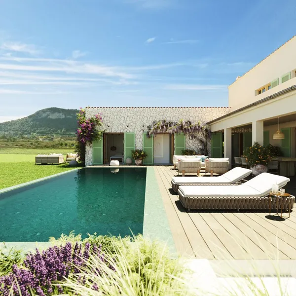The ‘L’ shaped house in Sineu with swimming pool and garage — photo 10