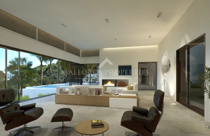 Plot with project for exclusive contemporary villa with pool in Sol de Mallorca — photo 2
