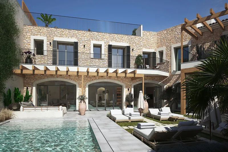 New-build townhouse in modern finca style in the centre of Ses Salines — photo 3
