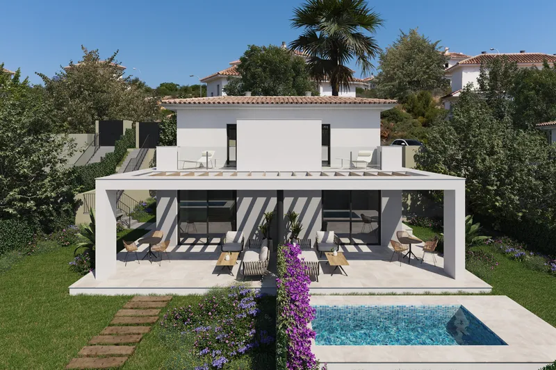 New-build semi-detached houses (Type A&E) in modern residential complex — photo 6