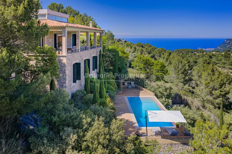 Secluded luxury retreat for sale in the Tramuntana Mountains near Valldemossa, West Mallorca — photo 1
