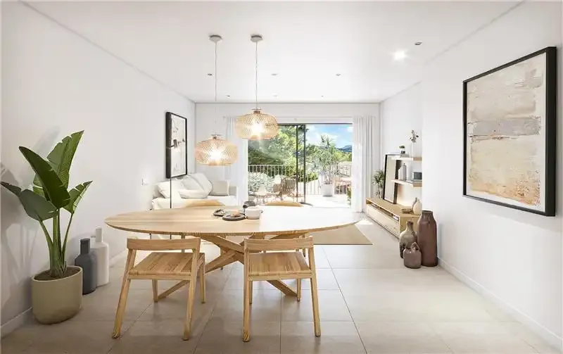 Ground floor of approx. 92 m2, large living-dining room with integrated furnished and equipped kitchen, laundry room, 3 double bedrooms, built-in wardrobes — photo 5