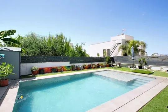 Son Verí Nou: Modern townhouse with roof terrace and sea views — photo 12
