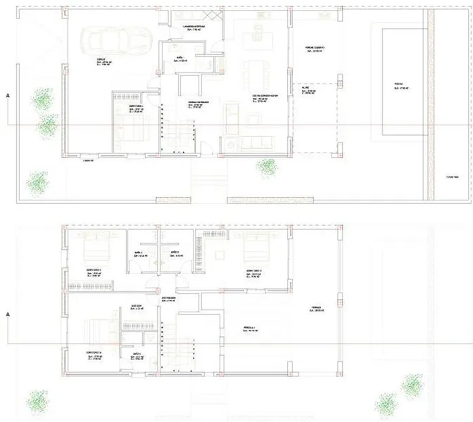 Plot of approx. 400m2 with planning permission and construction project for a detached house with swimming pool — photo 1
